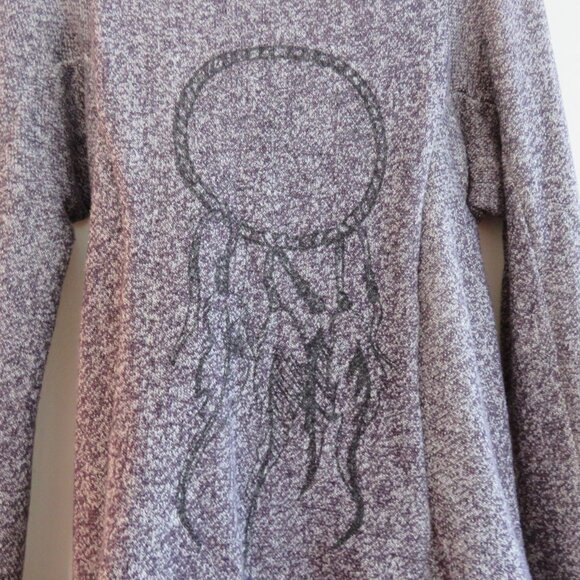 JENI MACK BC Kermode Kangaroo Hoodie Sweatshirt Dreamcatcher Heathered Purple XS - Picture 7 of 15